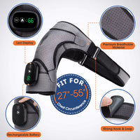 ShoulderRx™ Heated Shoulder Brace – Vibration Massage & Compression Support for Recovery
