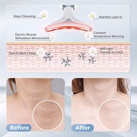 LED Neck and Face Massager for Skin Rejuvenation and Sculpting - Facial Lifting Beauty Device