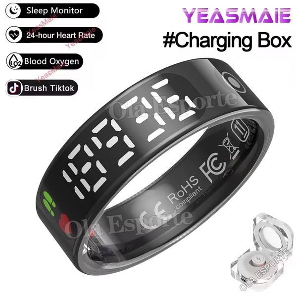 Smart Ring with Display Screen and Touch - Health Manager