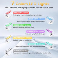 LED Neck and Face Massager for Skin Rejuvenation and Sculpting - Facial Lifting Beauty Device