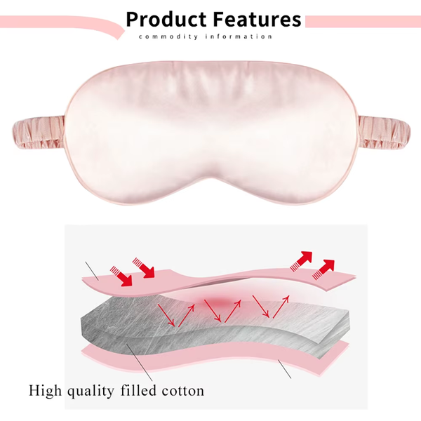SilkDream™ Pure Silk Sleep Mask – Soft Breathable Eye Mask for Deep, Restful Sleep