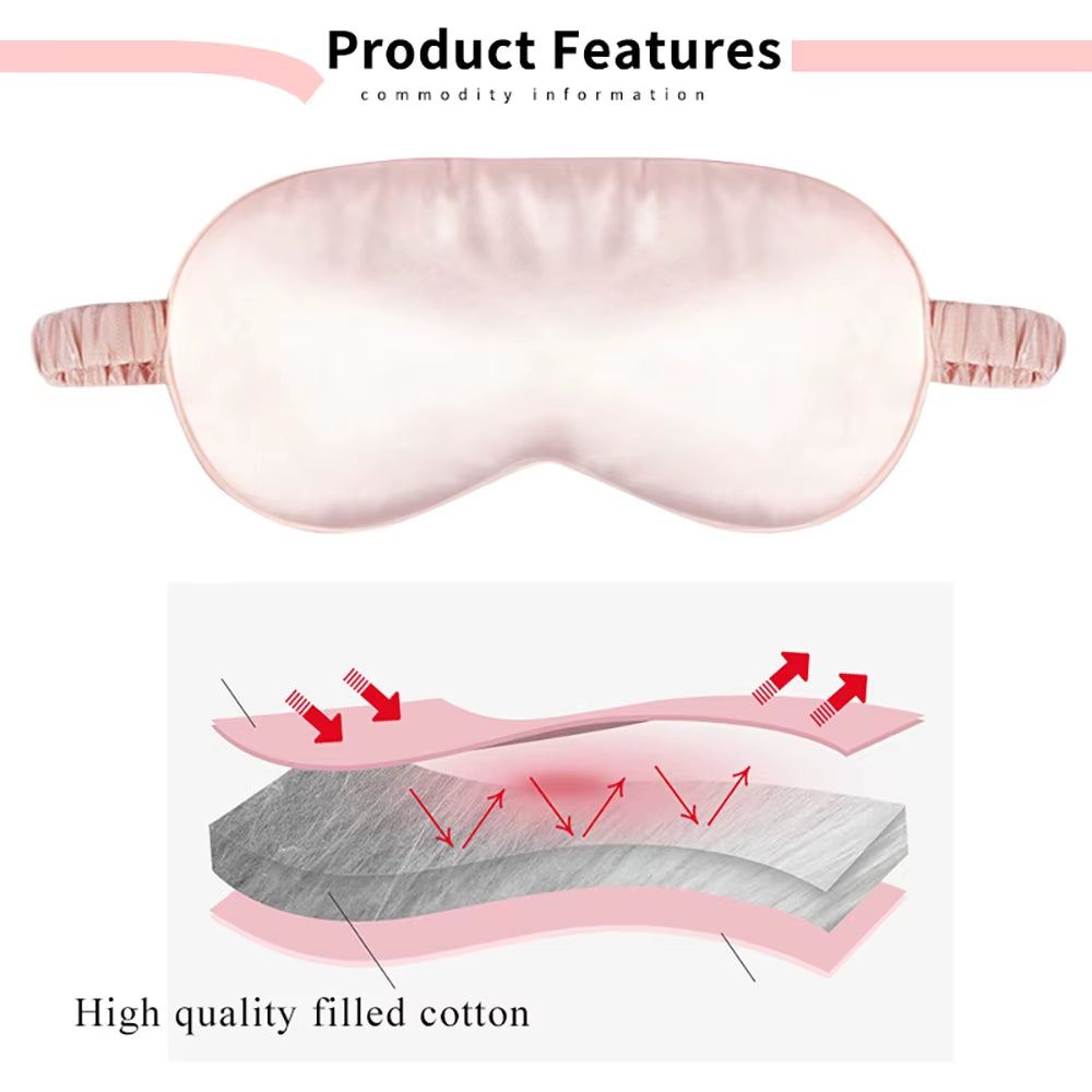 SilkDream™ Pure Silk Sleep Mask – Soft Breathable Eye Mask for Deep, Restful Sleep